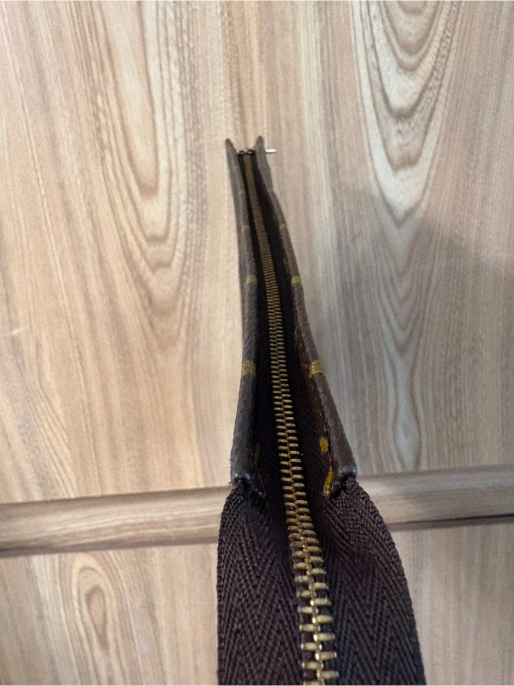 Authentic Louis Vuitton Monogram Poche Toilette 26 Clutch Bag Brown